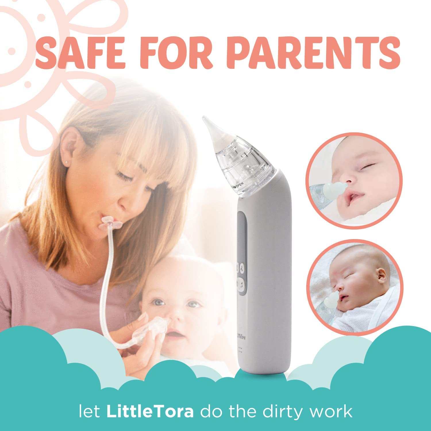 Baby Nose Cleaner Vacuum, Nasal Aspirator Baby, Baby Mucus Sucker